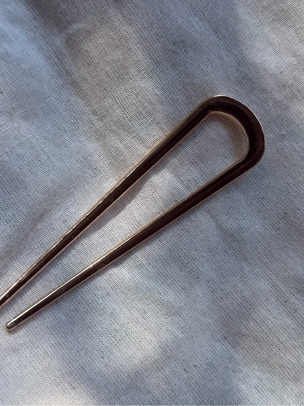 French Hair Pin - Gold Tone Metal NEW